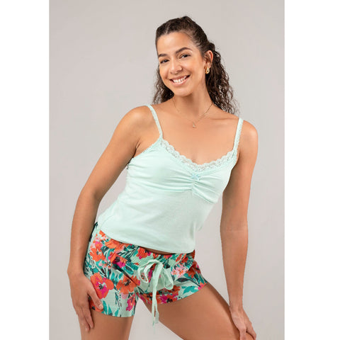 PIJAMA CORTA FLORAL