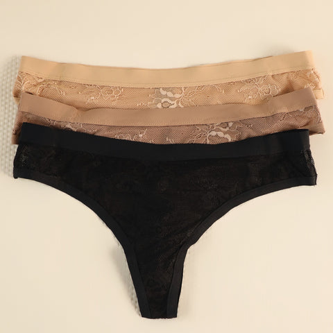 MULTIPACK TANGA LACE INFUSED