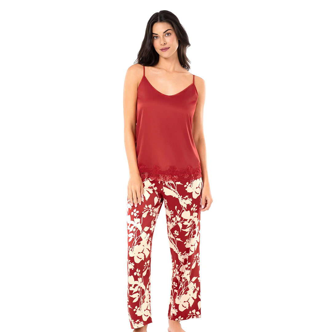 PIJAMA LARGA SATIN DE TIROS