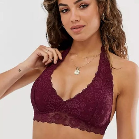 BRALETTE LACE HALTER