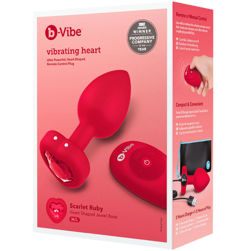 B-VIBE VIBRATE HEART PLUG
