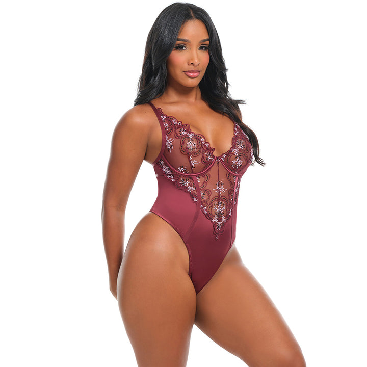 TEDDY ENCAJE SATIN