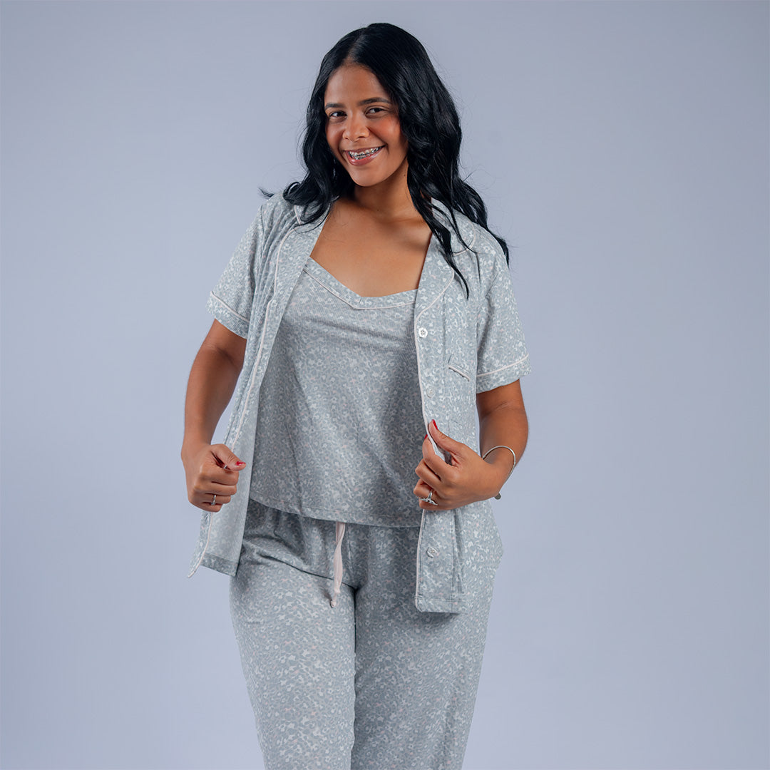 PIJAMA LARGA 3 PC