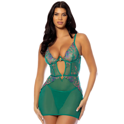 BABYDOLL MESH FLORAL