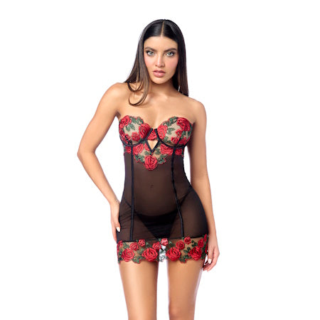 BABYDOLL MESH FLORAL