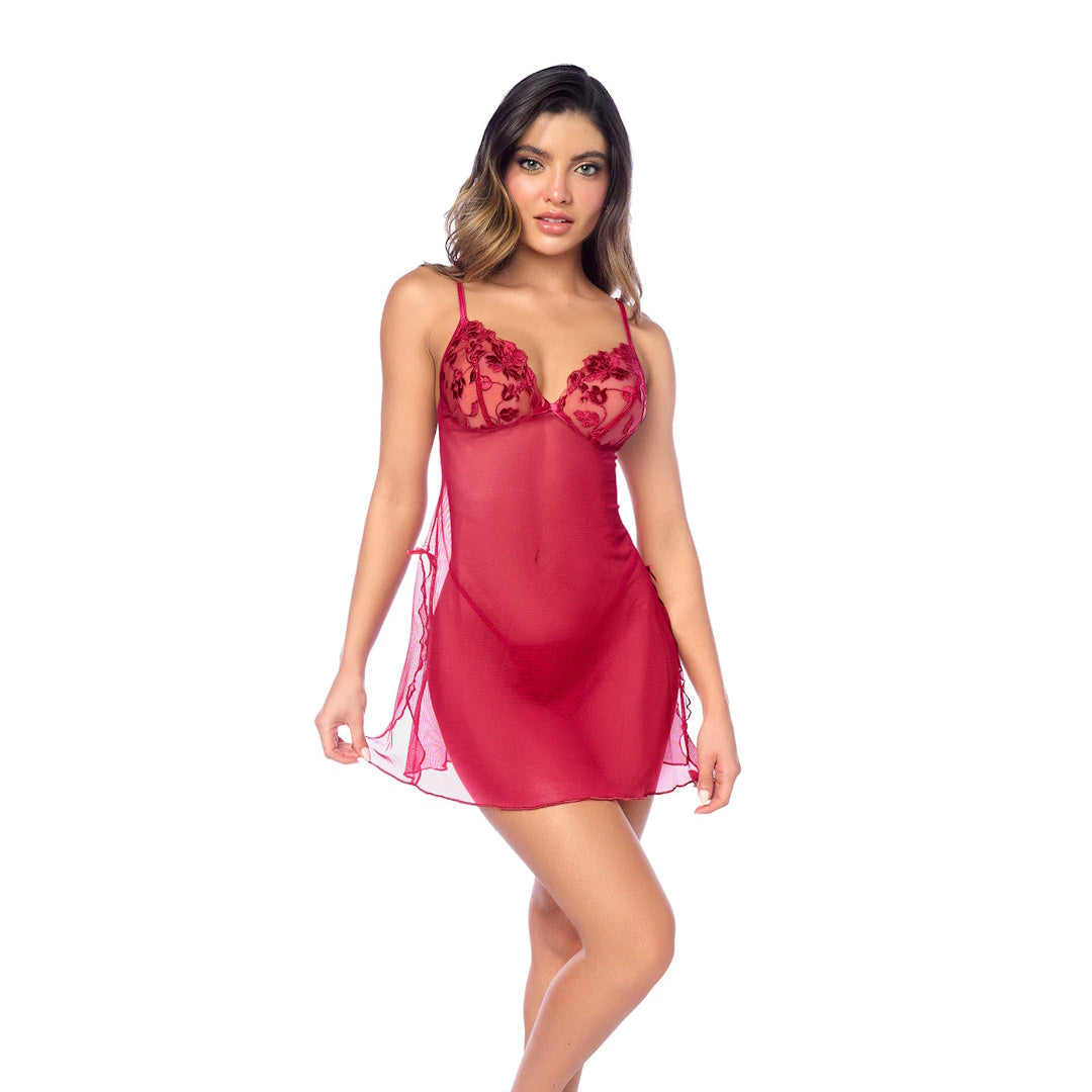 BABYDOLL MESH FLORAL