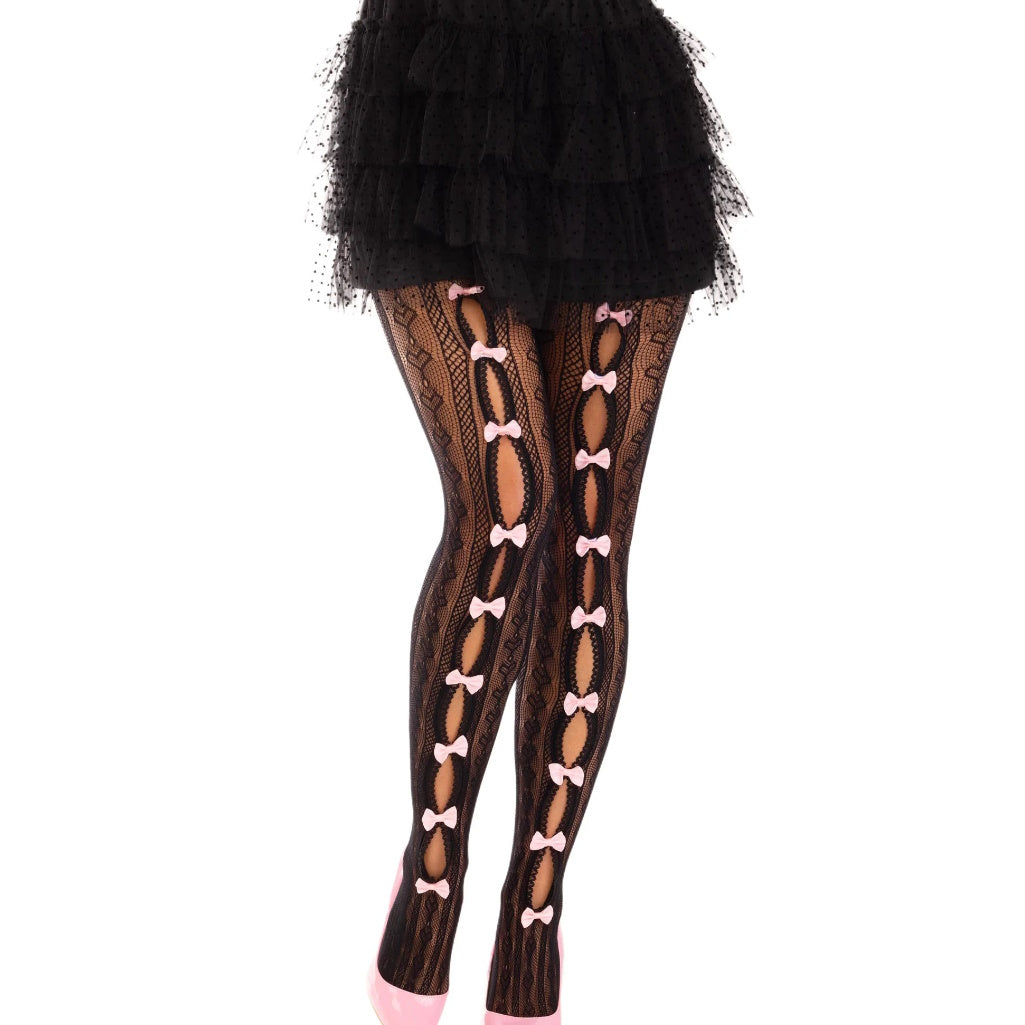 MEDIA DE MALLA CON LAZOS