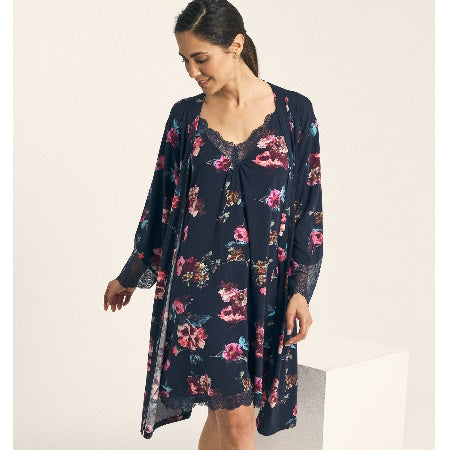 BATA KIMONO ENCAJE MODAL