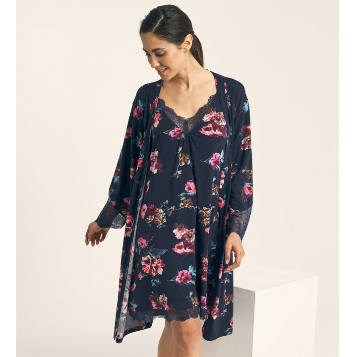 BATA KIMONO ENCAJE MODAL