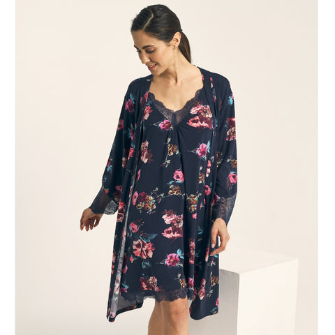 BATA KIMONO ENCAJE MODAL