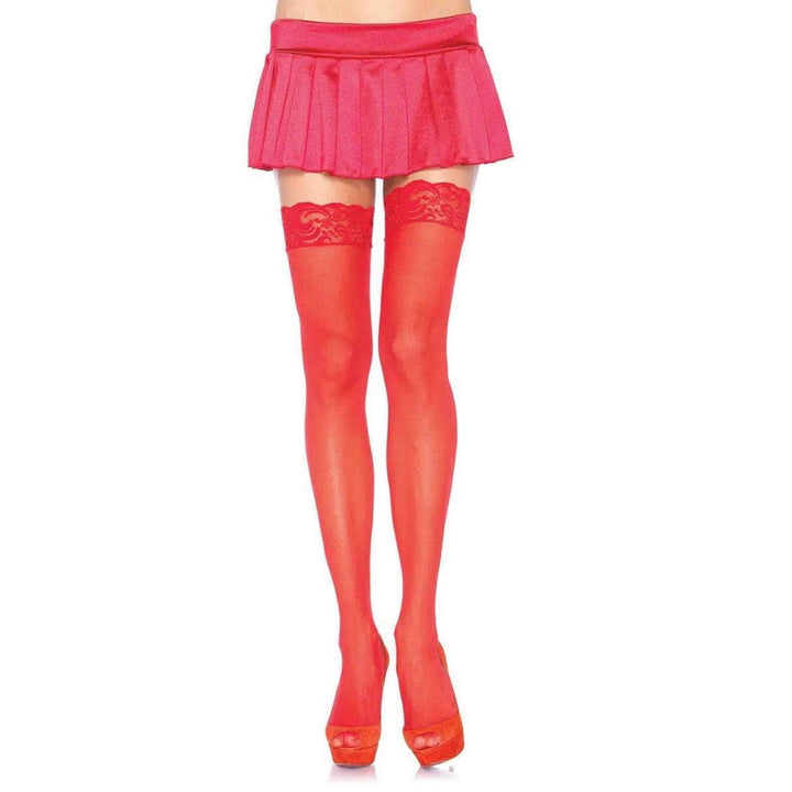 MEDIAS LIGUERO CON ENCAJE