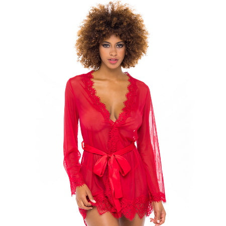 ROPE EYELASH LACE W/SATIN SASH