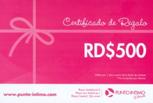 Certificado de Regalo