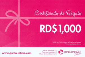 Certificado de Regalo